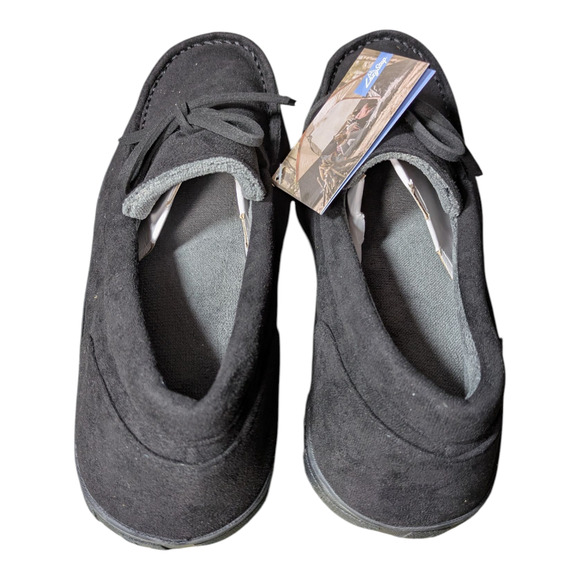 Lazy Steps Men's Moccasin Slippers - Size 10 - Black - New - Indoor/Outdoor - Picture 4 of 7